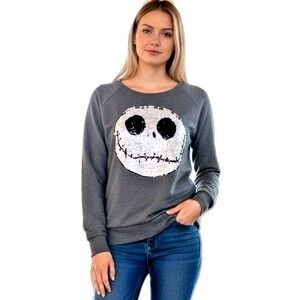 Disney Nightmare Before Christmas Jack‎ Skellington T-Shirt Womens XS Gray NWT